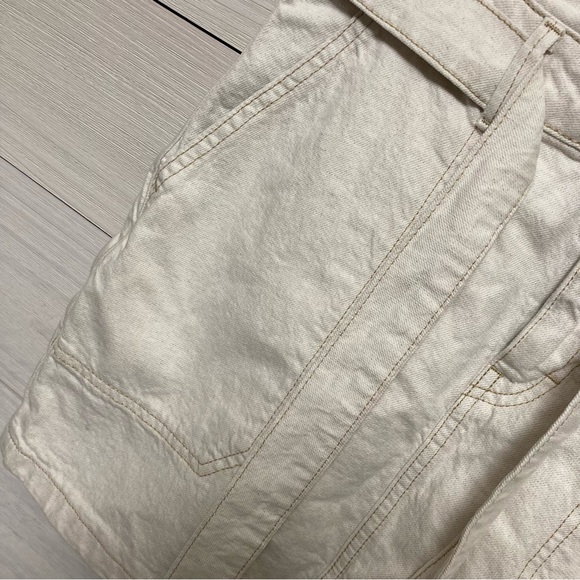 Free People High Waist Paperbag Mini linen blend Skirt size 6 - Picture 11 of 15